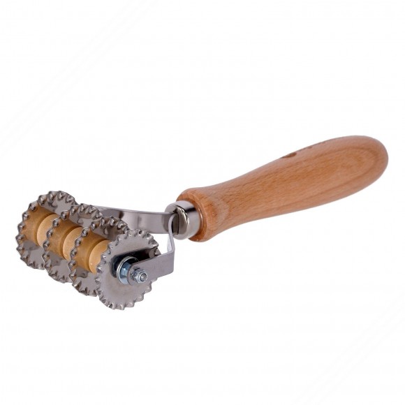 Ferramenta de corte de macarrão com 4 lâminas de dentes de aço ideal para fazer o que se passa
