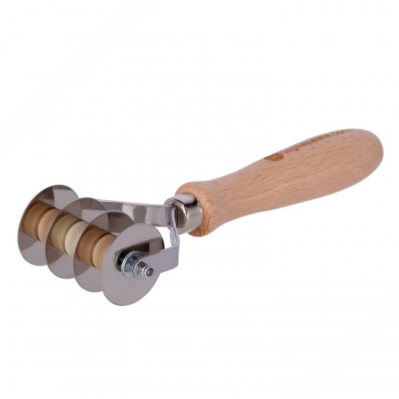 Ferramenta de corte de macarrão com 4 lâminas lisas de aço para fazer pappardelle - 12mm