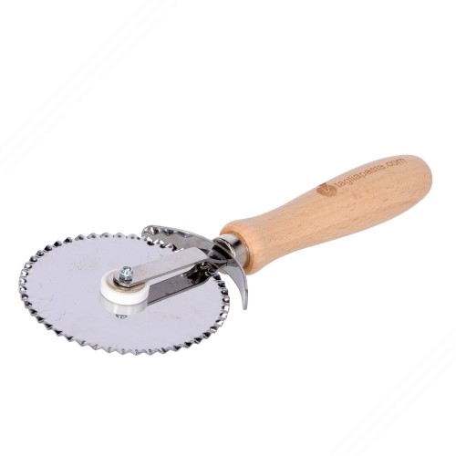 Pizza, biscoitos e tortas cortador com lâmina de aço inoxidável dentada - 88mm