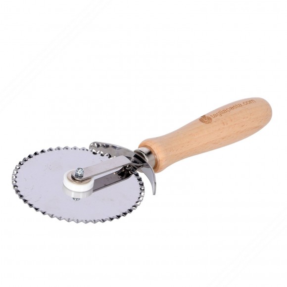 Rotella taglia pizza, biscotti e torte con lama dentata in acciaio inox - 88mm