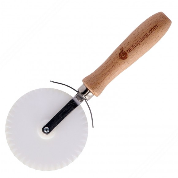 Rotella taglia pizza, biscotti e torte con lama dentata in DELRIN - 88mm