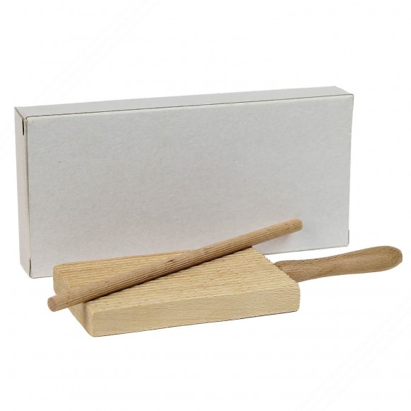 Planche à découper en bois pour garganelli et gnocchi complet avec une boîte