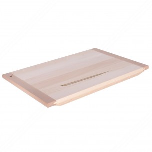 Planche à Pâtes En Bois KADAX 60x80cm - Barres De Butée, Peuplier, Pour Pâtes Et Pâtisserie