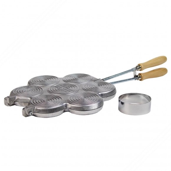 La Tigella - Tigelliera 7 plaatsen in aluminium - tigelle dia. 8,5 cm