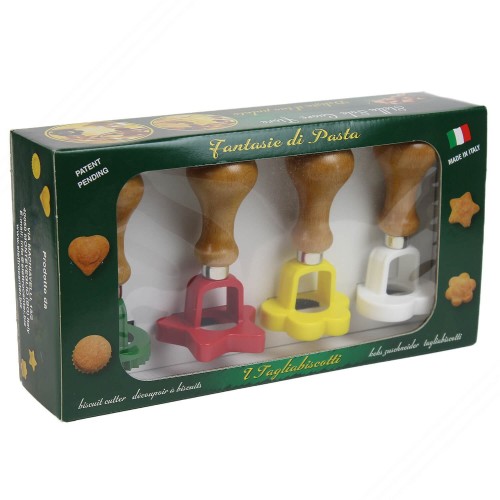 Confezione di 4 taglia biscotti a forma di stella, cuore, sole e fiore