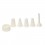 Set of 5 Syringe Nozzles of Various Shapes for Cake