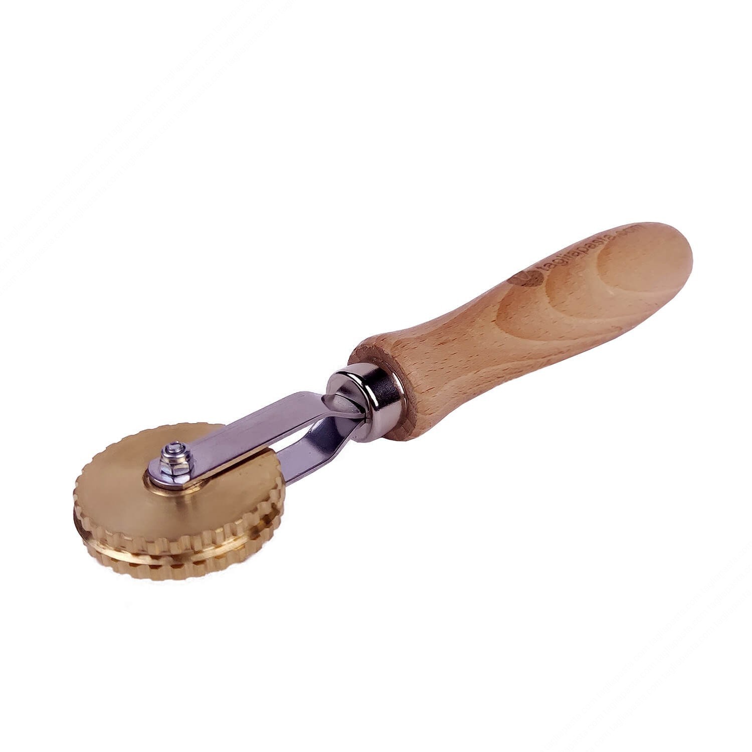 Brass rolling cutter for cutting and sealing Pasta with smooth blade