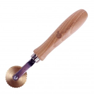 Brass rolling cutter for cutting and sealing Pasta with smooth blade width 9mm 2