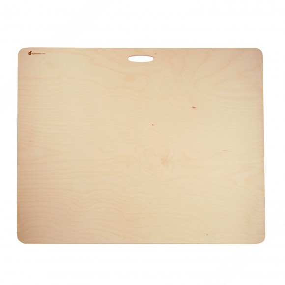 Planche à découper en bois de bouleau multicouche. Equipé de poignée. Taille: 75x59 cm