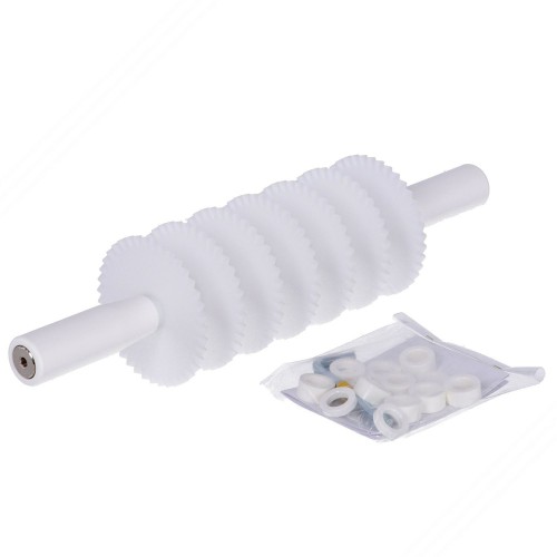 Couteau à pâte rotatif professionnel avec 7 Dentelé Blades in Plastique POM alimentaire