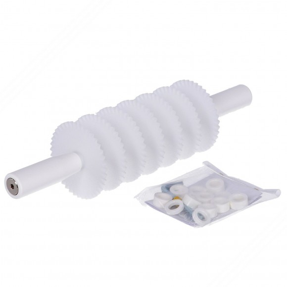 Professional Rolling Pastry Cutter with 7 Serrated Blades in Food Safe POM Plastic