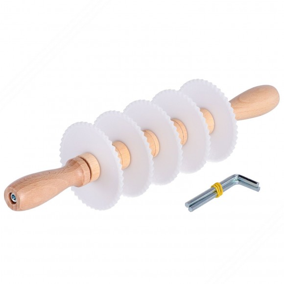 Cortador de masa rotativo profesional con 5 Dentado Blades en Plástico POM apto para alimentos