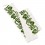 Coton-lin Rouleau à pâtisserie Couverture avec vert Estampes romagnoles - Longueur max 80 cm