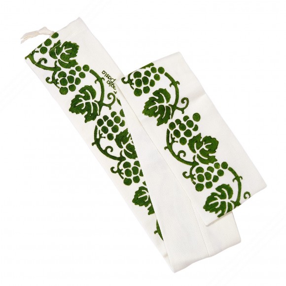 Algodão-linho Rolo para massa Capa com Verde Estampas da Romagna - Comprimento máximo 90 cm