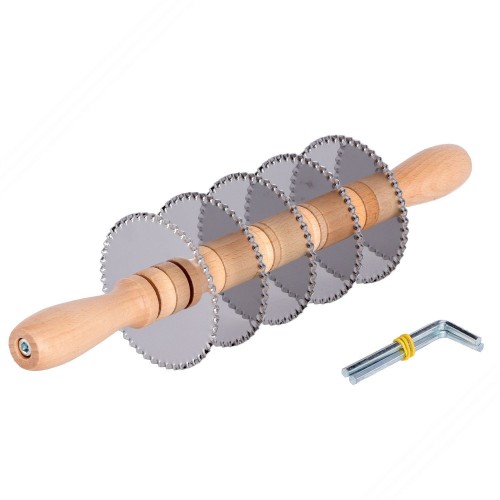 Couteau à pâte rotatif professionnel avec 5 Dentelé Blades en acier inoxydable