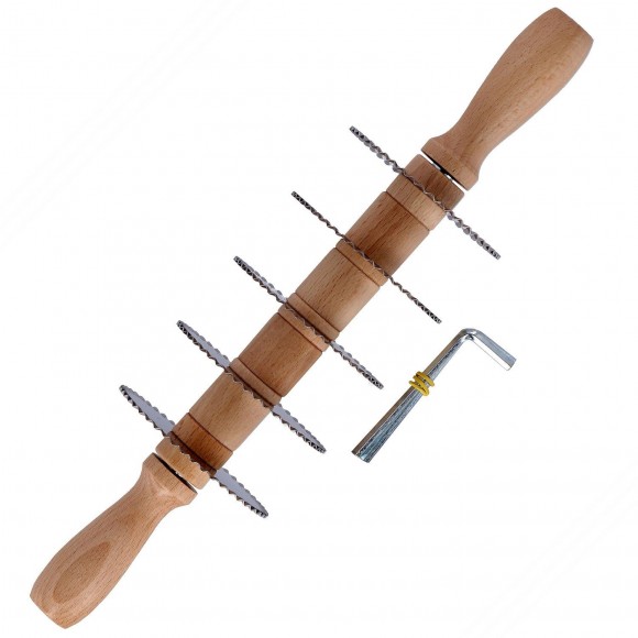 Couteau à pâte rotatif professionnel avec 5 Dentelé Blades en acier inoxydable