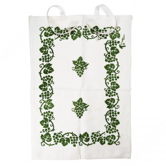 Caso para tábua de pastelaria em algodão-linha com verde Estampas da Romagna - Tamanho máximo 75x50 