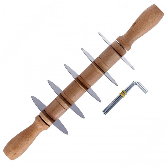 Couteau à pâte rotatif professionnel avec 5 droites Blades en acier inoxydable