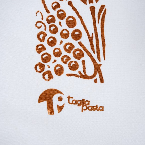 Custodia per spianatoia in cotone-lino con stampe Romagnole Ruggine. Misure max 90x60 cm