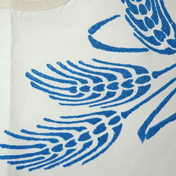 Aventais para crianças em Algodão-linho com azul tradicional Estampas da Romagna Medidas 60x50 cm