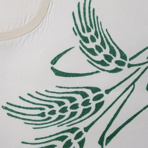 Kids' apron in Cotton-linen with Green traditional Romagna prints Measures 60x50 cm 2