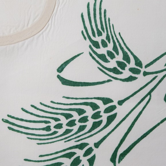 Aventais para crianças em Algodão-linho com verde tradicional Estampas da Romagna Medidas 60x50 cm