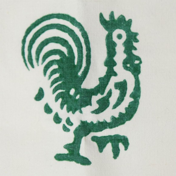 Aventais para crianças em Algodão-linho com verde tradicional Estampas da Romagna Medidas 60x50 cm