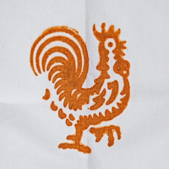 Aventais para crianças em Algodão-linho com Ferrugem tradicional Estampas da Romagna Medidas 60x50 cm