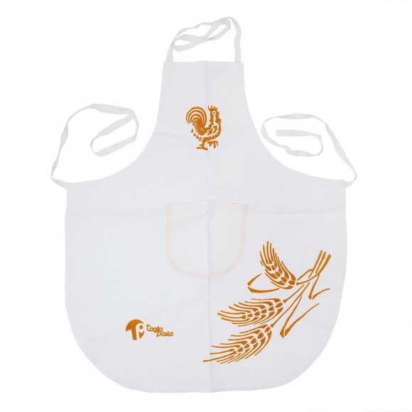 Aventais para crianças em Algodão-linho com Ferrugem tradicional Estampas da Romagna Medidas 60x50 cm