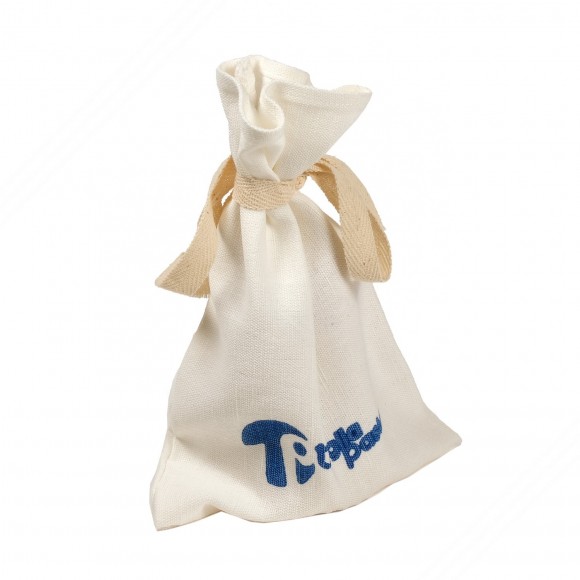 Algodão-linho saco com azul Estampas da Romagna Medidas 12x18 cm