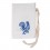 Baumwolle-Leinen tasche mit Blau Romagnole Muster - Maßnahmen 15x21 cm