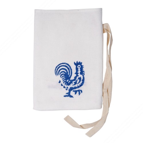 Baumwolle-Leinen tasche mit Blau Romagnole Muster Maßnahmen 15x21 cm