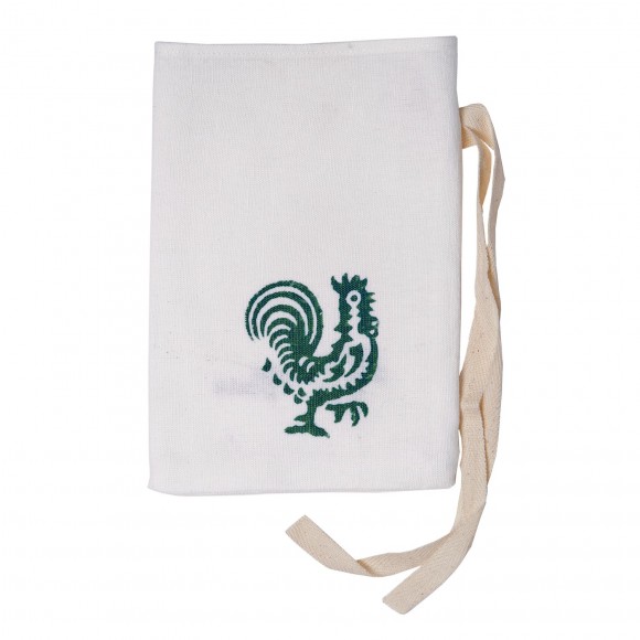 Cotton-linen bag with Green Romagna prints. Measures 12x18 cm