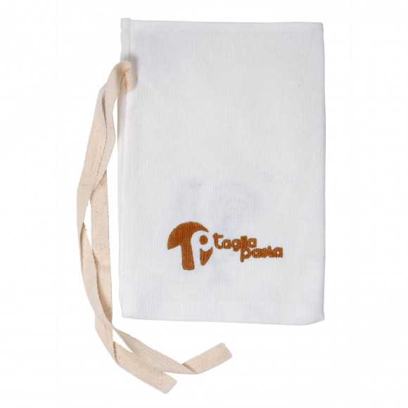 Algodão-linho saco com Ferrugem Estampas da Romagna Medidas 12x18 cm