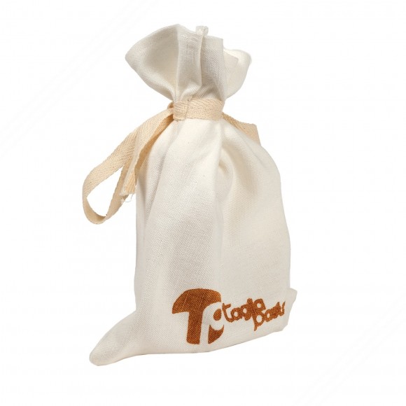 Algodão-linho saco com Ferrugem Estampas da Romagna Medidas 12x18 cm