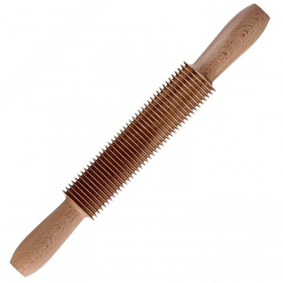 Schneid-Rollen für Teig aus Buchenholz für Spaghetti.Länge 32 cm