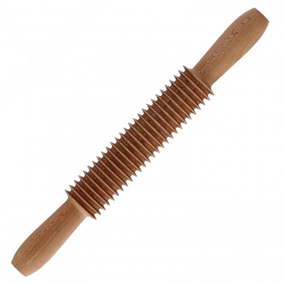 Schneid-Rollen für Teig aus Buchenholz für Tagliolini.Länge 32 cm