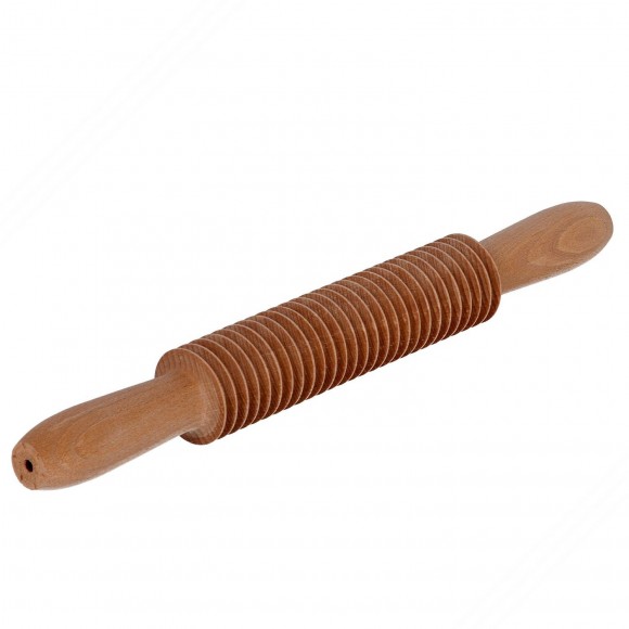 Schneid-Rollen für Teig aus Buchenholz für Tagliolini.Länge 32 cm