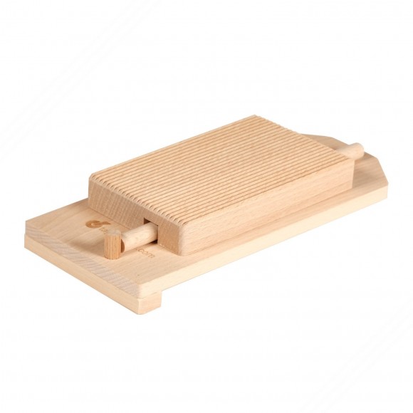 Tagliere in legno con fermo e base riga garganelli e riaganocchi