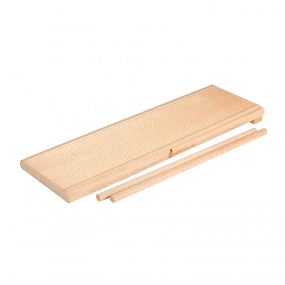 Double use wooden cutting board with stop: rigagnocchi, garganelli and standard