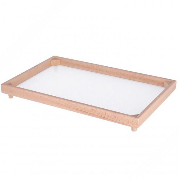 Madeira de faia retangular Bandeja para secagem de massa. Dim. 32x48 cm