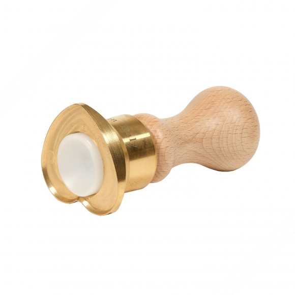 Herzförmig messing ravioli-schnitt form mit automatischem auswerfer - 10,5 x 6 cm Diam.