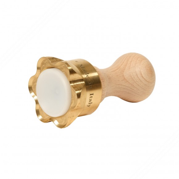 Blumenform messing ravioli-schnitt form mit automatischem auswerfer - 10,5 x 6 cm Diam.
