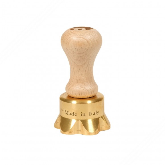 Blumenform messing ravioli-schnitt form mit automatischem auswerfer - 10,5 x 6 cm Diam.