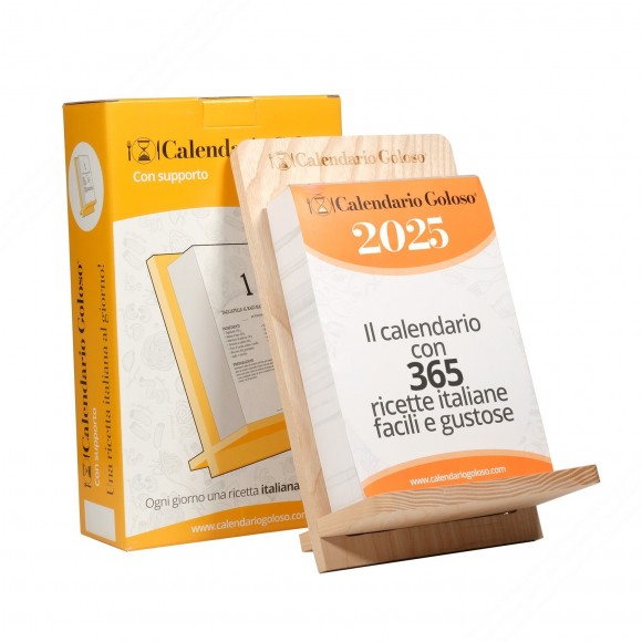 Calendario Goloso 2024 with recipes in Italian - with support and cardboard box