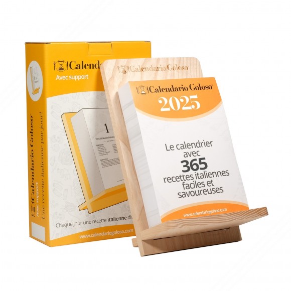 Calendario Goloso 2025 with recipes in French - with support and cardboard box