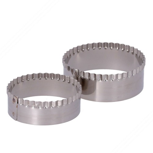 Juego de anillo con 2 Anillos de acero inoxidable sin mango para cortar Tigella.