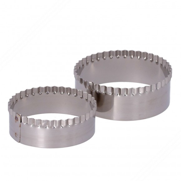 Juego de anillo con 2 Anillos de acero inoxidable sin mango para cortar Tigella.