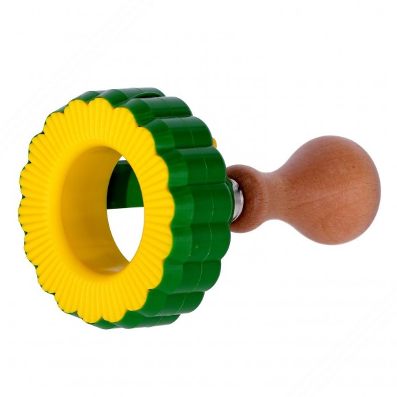 De forma de margarita Plástico POM apto para alimentos Molde con Eyector cargado de primavera para Cortar Ravioli – Diámetro 90 