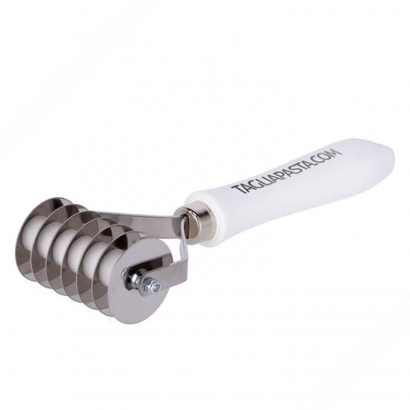 Cortapastas con 7 acero inoxidable Dentado Blades, perfecto para hacer Pasta de Tagliatelle - 9.5mm